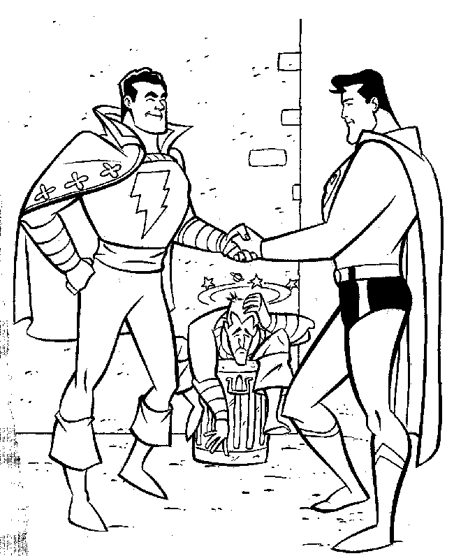 Robin, Batman and Superman Coloring Page : Super Hero Movie title=