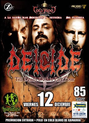 Deicide en Lima el 12 de Diciembre