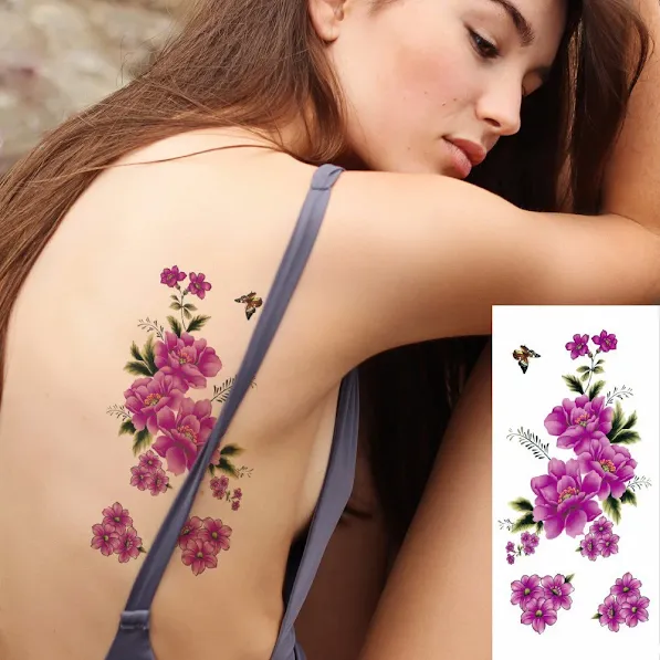 Temporary Flower Tattoo Body