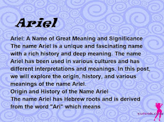 meaning of the name "Ariel"