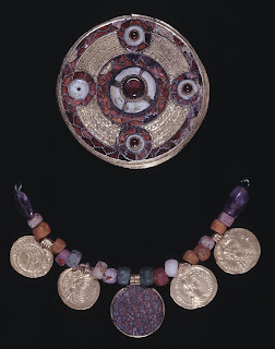 Medieval brooch and necklace