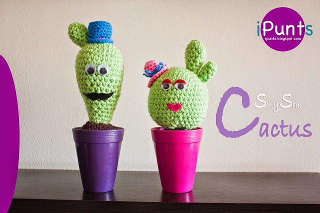 amigurumis cactus ganchillo crochet ipunts patron