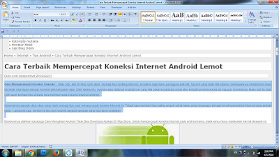 Cara Copy Tulisan Di Blog Yang Tidak Bisa Di Copy