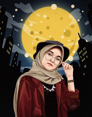 Gambar Kartun Wanita Muslimah Berhijab Terbaru