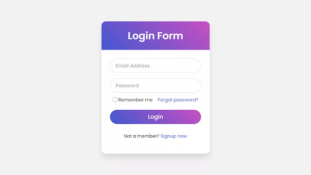 Login Form with Floating Label Animation using HTML & CSS