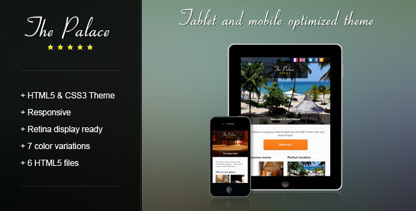 The Palace Mobile and Tablet HTML Theme - Mobile Site Templates