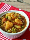 Potato Peas Curry, Aloo Matar