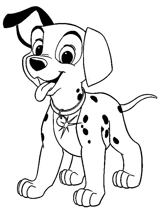 Cute 101 Dalmations Coloring Page