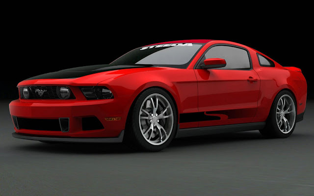 Red Ford Mustang Car