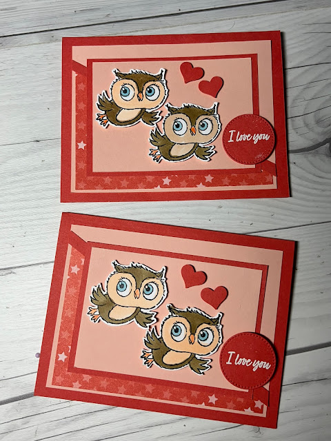 Valentin's Day Card with two owls using the Adorable Owls Stamp Set from Stampin' Up!'s Sale-A-Bration Selections