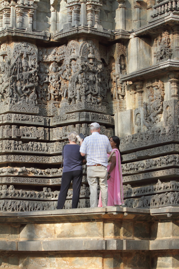 So many Hindu mythological stories portrayed on the walls of the Hoysaleswara temple, Halebid