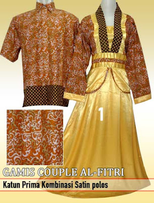 Koleksi Baju Gamis Batik Couple, Model Terbaru