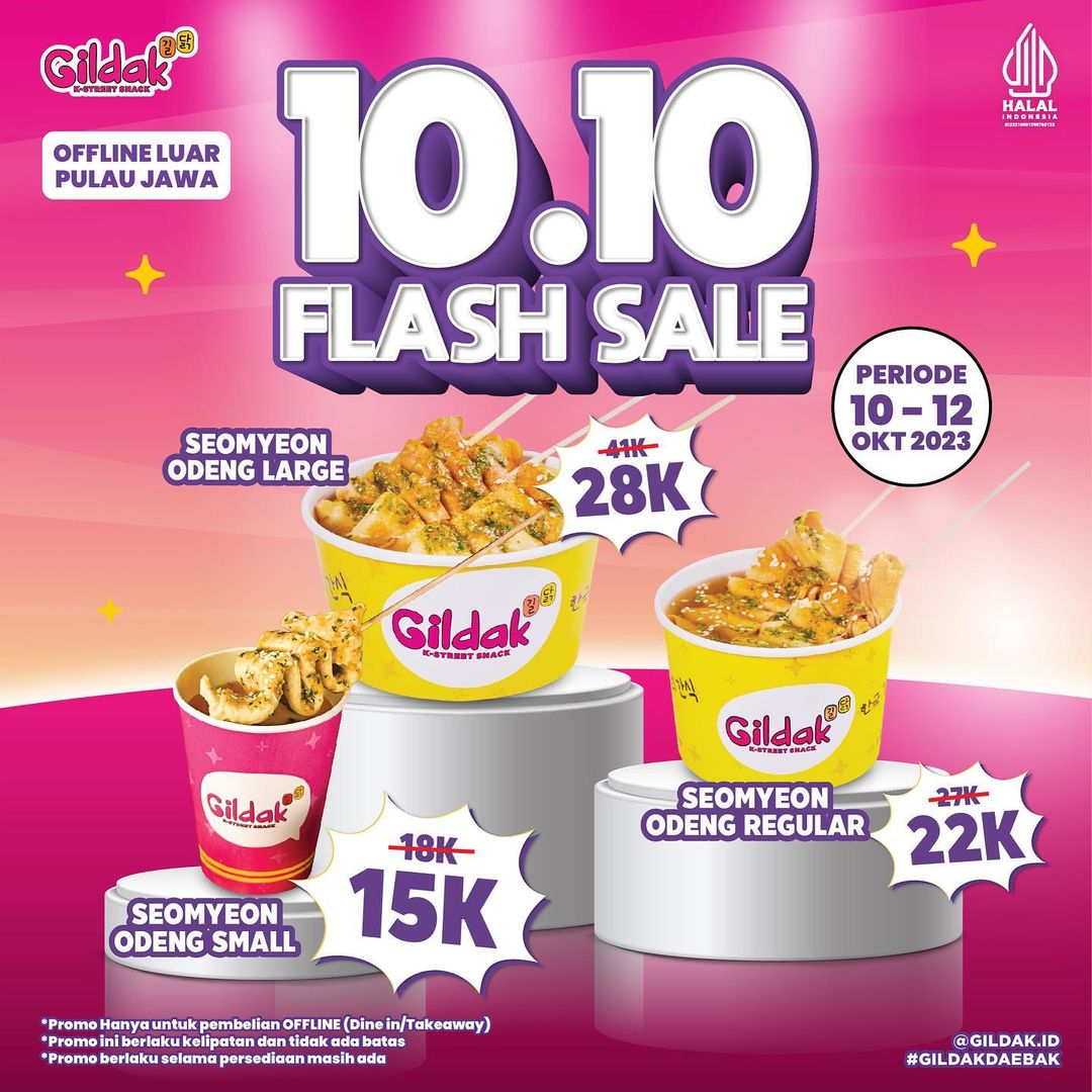 Promo GILDAK 10.10 FLASH SALE - Spesial Menu mulai 12RIBU*