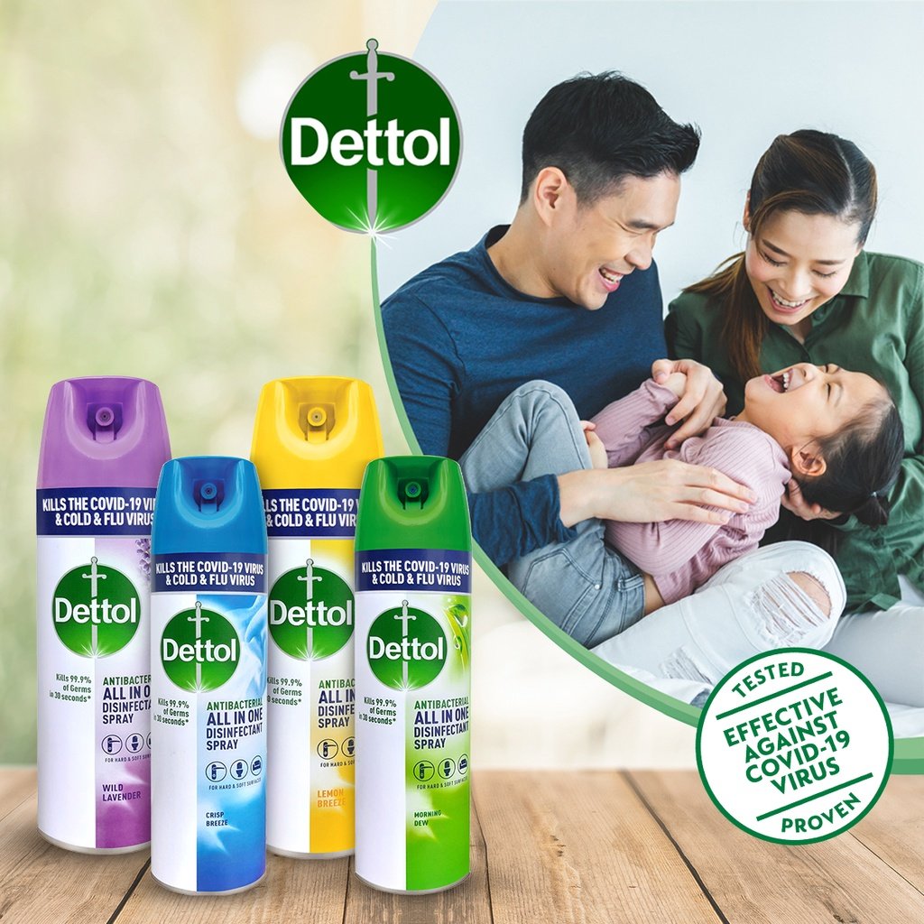 dettol disinfectant spray murah mudah berkesan