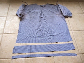 recycled men's shirt apron