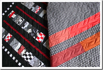 black and white quilt