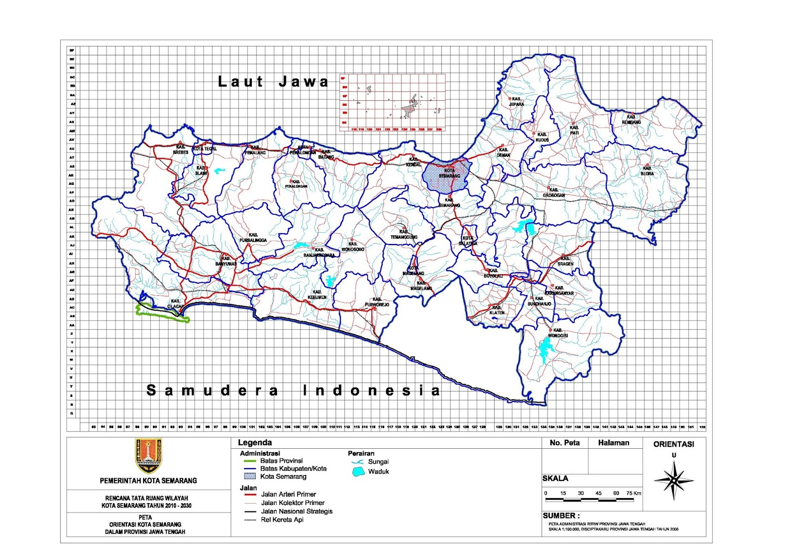  Peta  Lengkap Indonesia Peta  Orientasi  Kota Semarang 
