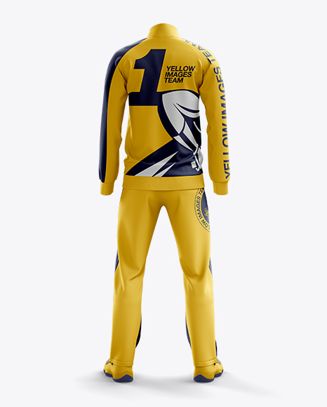 Download Men's Tracksuit Mock-up / Back View