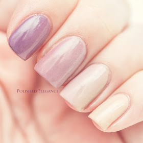 Zoya Naturel collection ombre nail art manicure