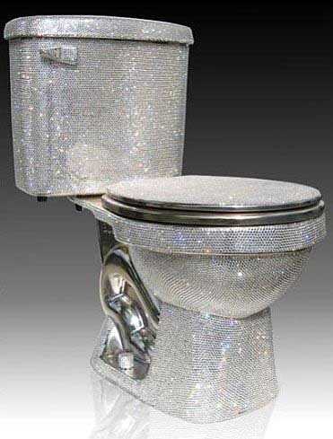 Stylish  crystal toilet for more stylishly houses