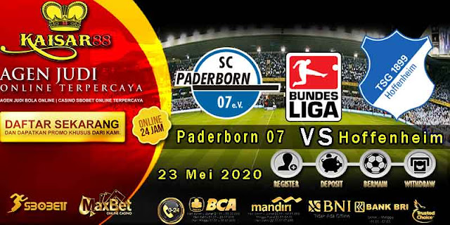 Prediksi Bola Terpercaya LIga German Paderborn 07 vs Hoffenheim 23 Mei 2020