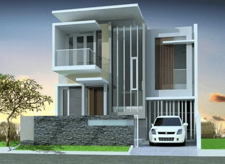 Contoh Desain Rumah Minimalis  2 Lantai