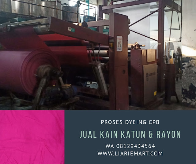 Proses celup reaktif dikain katun dan rayon menggunakan mesin CPB Kusters