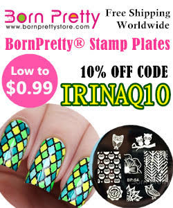 Используйте промо-код IRINAQ10 и получите скидку 10% на сайте Born Pretty Store!