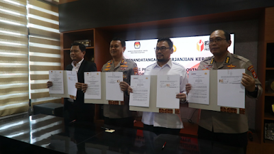 Sukseskan Pemilu 2024, Polda Banten Gelar Penandatanganan Perjanjian Kerjasama Dengan KPU dan Bawaslu 