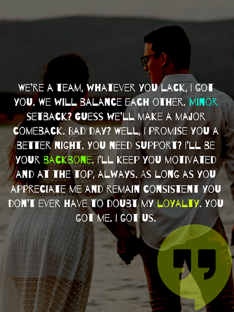 We're A Team Quote