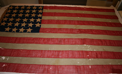 Expert Flag conservation, historic flags, repair, framing and mounting, Spicer Art Conservation