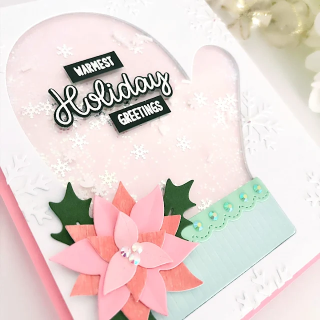 Sunny Studio Stamps: Woolen Mitten Holiday Card by Debby van Diepen