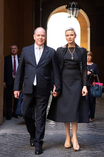 Prince Albert II and Princess Charlene in Vatican