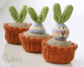 knitted bunny knitted rabbit knitted plant