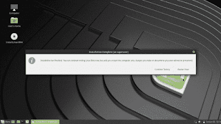 Linux Mint 19 Tara installation complete