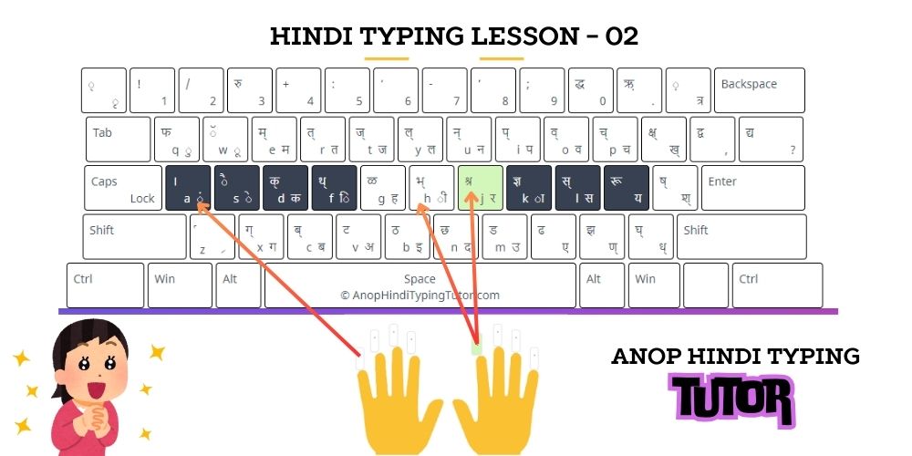 Easy Hindi Typing Lesson - 2 By Anop Hindi Typing Tutor