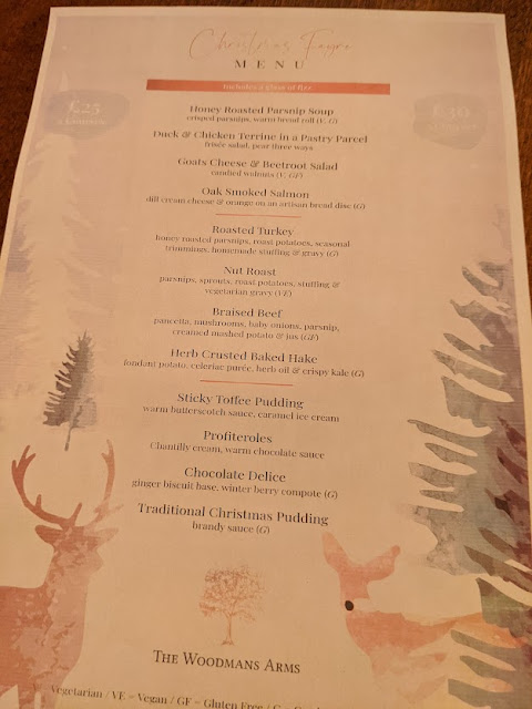 Christmas Menu at The Woodmans Arms