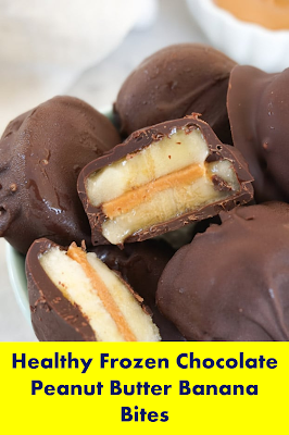 Healthy Frozen Chocolate Peanut Butter Banana Bites