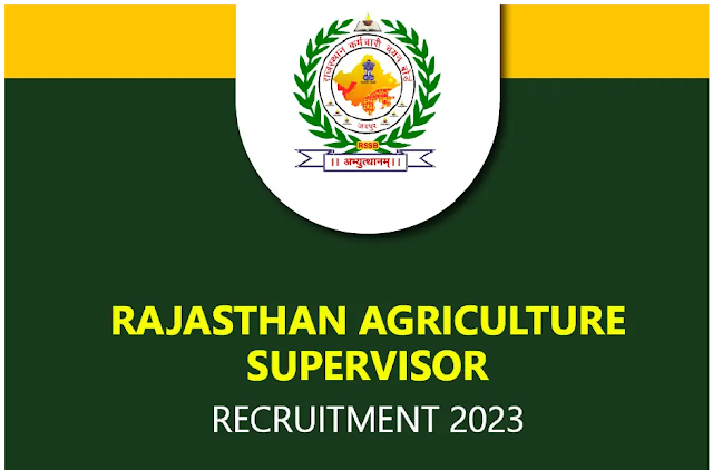 RSMSSB Agriculture Supervisor Online Form 2023