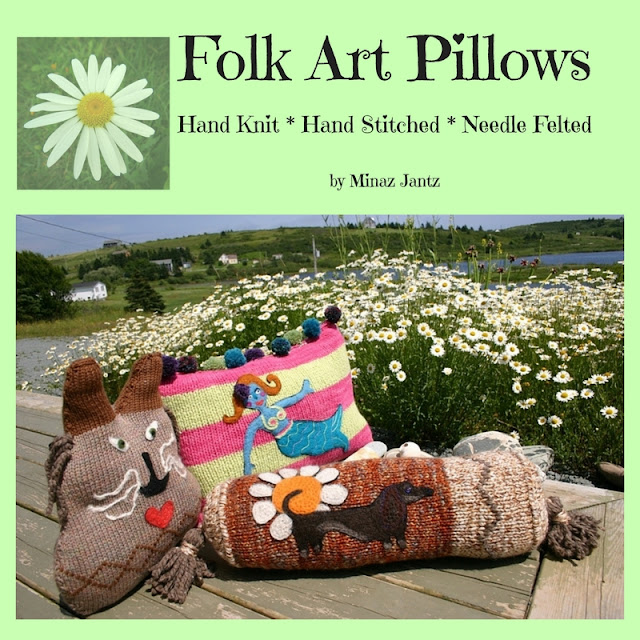 Folk Art Pillows by Minaz Jantz