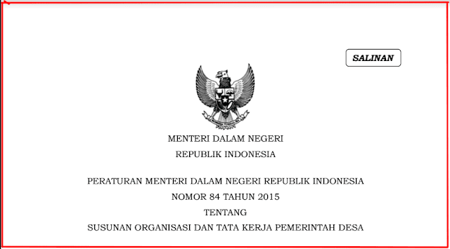 Bagan SOTK Pemerintah Desa Terbaru Sesuai Permendagri Nomor  Bagan SOTK Pemerintah Desa Terbaru Sesuai Permendagri Nomor 84 tahun 2015