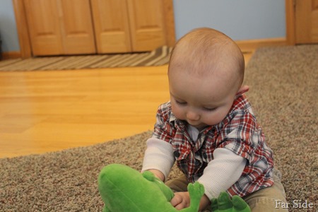 Mikey sitting by himself