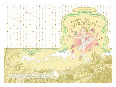 ballet English Thankyou card バレエ 英語 サンキューカード