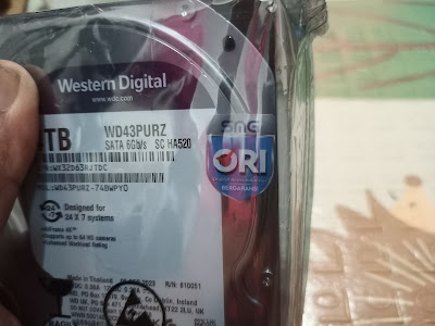 Tampilan Logo SMG ORI HDD WD Purple 4TB Penulis