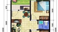 Gambar Denah Rumah 8 X 10