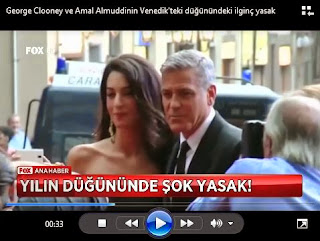 George Clooney Lübnan asıllı 36 yaşındaki Amal Almuddin ile İtalya'nın kanallar şehri Venedik'te evleniyor.