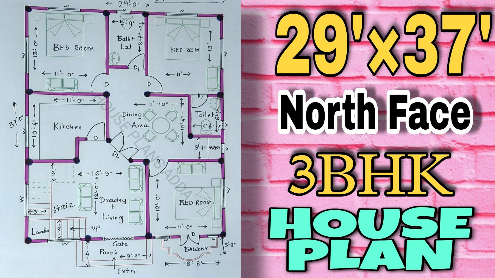 3BHK house plan