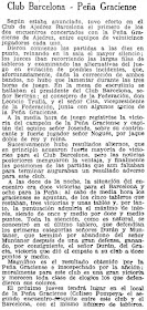 Recorte de La Vanguardia, 14/8/1926