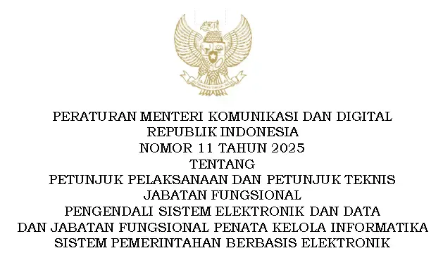 Permenkomdigi Nomor 11 Tahun 2025
