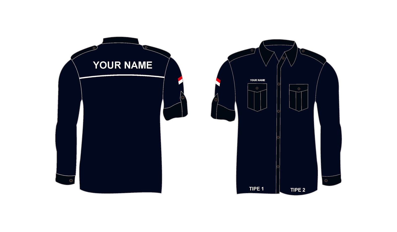 Kumpulan Desain Baju Pdh Vector | 1001desainer